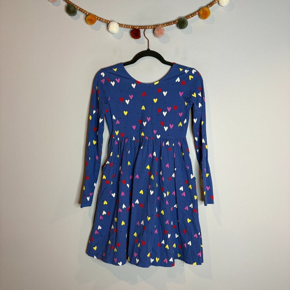 Hanna Andersson blue heart skater dress with pockets